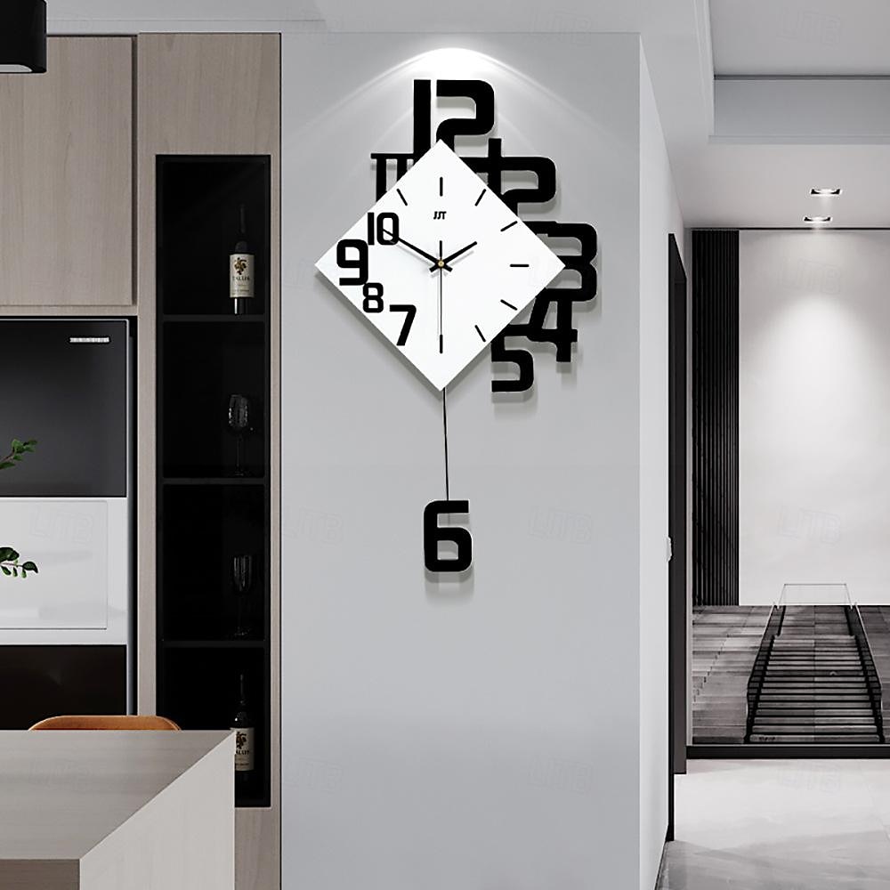 Kreative Persönlichkeit Digitaluhr Mode im europäischen Stil Wohnzimmer Wanduhr Holz dekorative Wanduhr Quarz Explosion 34 38 50 cm 2025 - $100.99 –P1