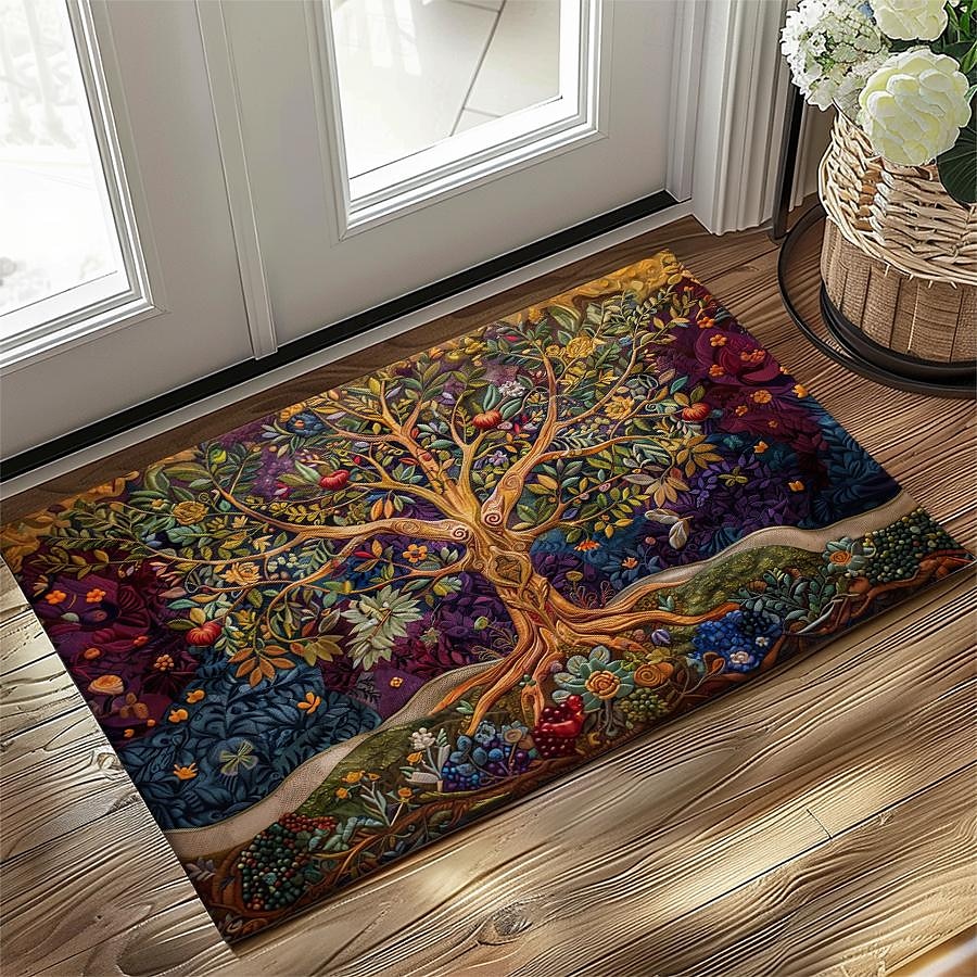 Vintage Tree of Life Doormat Floor Mats Washable Rugs Kitchen Mat Non-Slip Oil Proof Rug Indoor Outdoor Mat Bedroom Decor Bathroom Mat Entrance Rug 2025 - $16.99 –P9