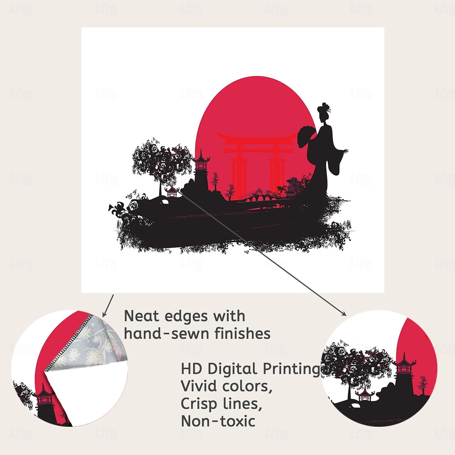 Japan Style Hanging Tapestry Wall Art Large Tapestry Mural Decor Photograph Backdrop Blanket Curtain Home Bedroom Living Room Decoration Temple Women Sun 2026 - $20.99 –P3