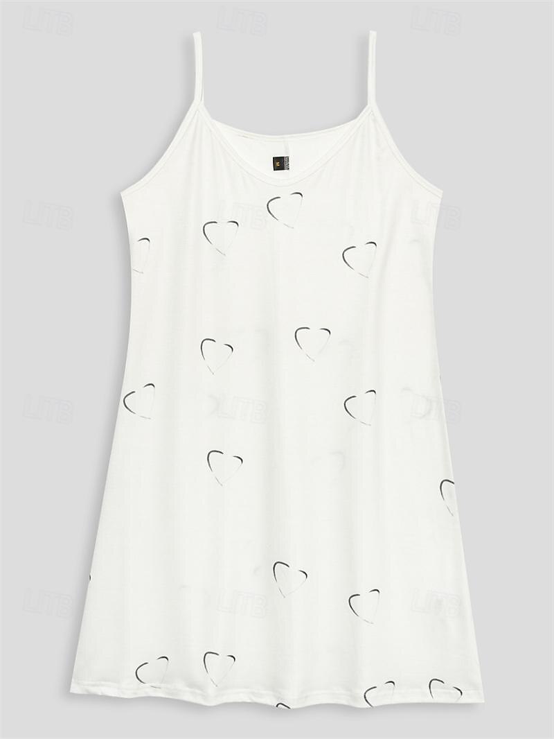 Vrouwen's Mini Jurk Casual Jurk Petite Jurk Zomerse Jurk Basis Sexy Casual Vakantie Dagelijks Feest Regelmatige Pasvorm Hart LIEFDE Fruit Mouwloos V Hals Spaghetti Band Ananas Bloemen 2026 - $21.99 –P7
