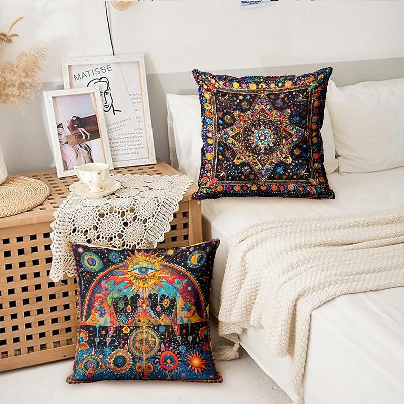 astrolabio modello etnico modello 1pc federe per cuscini dimensioni multiple costiero cuscini decorativi per esterni morbido cuscino in velluto custodie per divano divano letto decorazioni per la casa del 2025 a $13.99 –P8