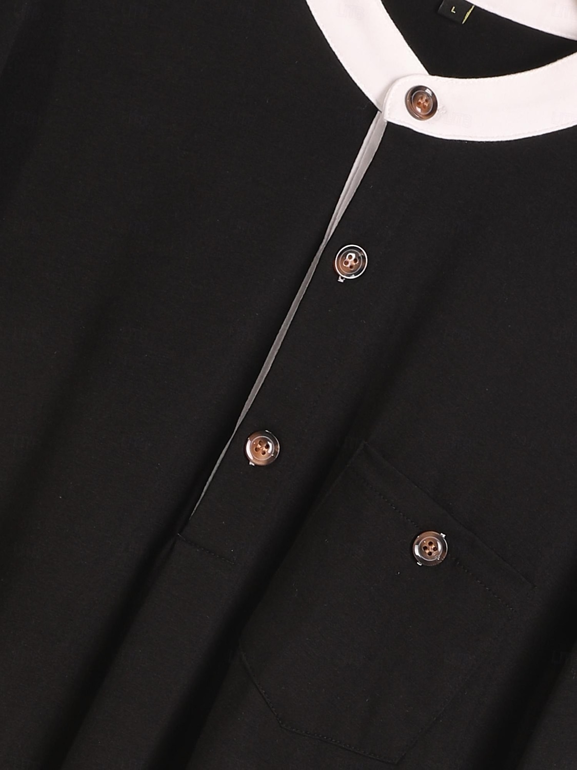 Férfi Póló Henley ing Tee Top Hosszú ujjú ing Hosszú ujj Színes Divat Dizájn Alap Kollázs Henley Vakáció Utca Alkalmi Tavasz & Ősz Fekete Tengerészkék Narancssárga Henley póló 2025 - $21.99 –P5
