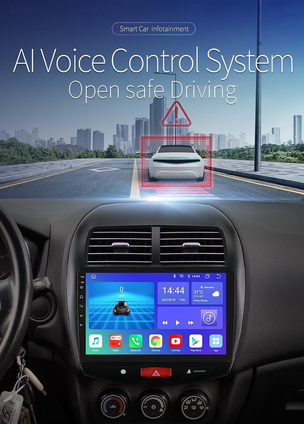 Car Radio Multimedia Video Player Android 11 2 din DVD Carplay Navi GPS for Mitsubishi ASX 2010-2018 2025 - $374.89 –P1