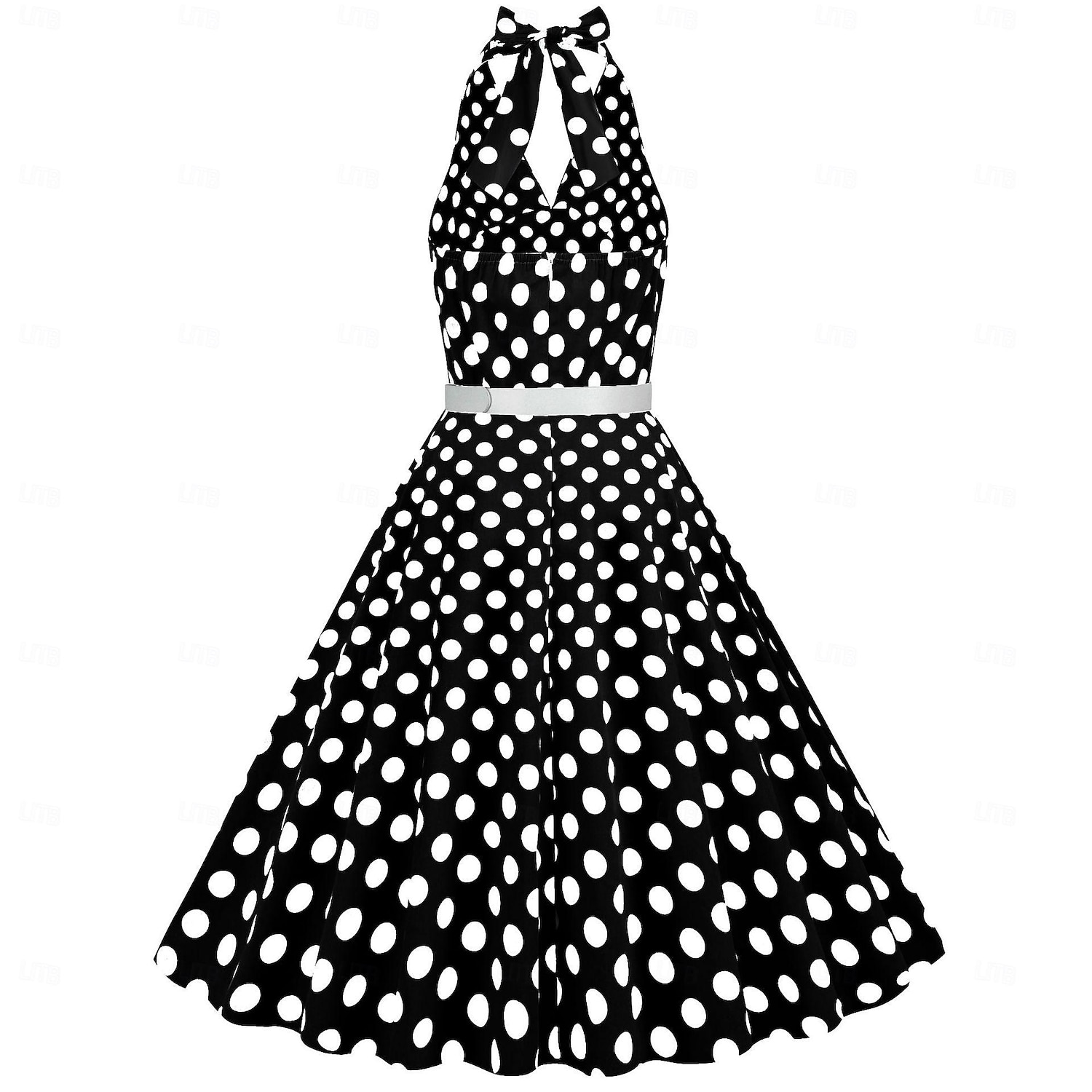 Retro Vintage 1950-tals Grease Outfits Rockabilly Klänning A-linje Klänning Sväng Klänning Prickiga Finstilt Klänning Kvinno Halloween Karneval Maskerad Dagligt Slitage Vuxnas Klänning 2026 - $35.99 –P8