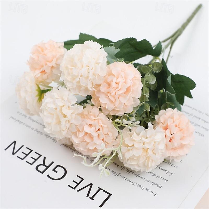 2 pezzi simulati di rosa artificiale palla crisantemo decorazione della casa ornamenti di fiori artificiali oggetti di scena di nozze fiori artificiali del 2025 a $15.99 –P5