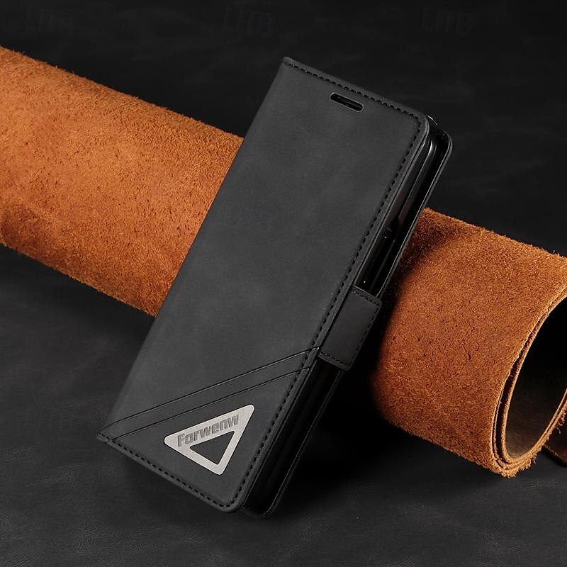 Phone Case For Samsung Galaxy Z Fold 5 Z Fold 4 Z Fold 3 Wallet Case Magnetic Full Body Protective Kickstand Retro PC PU Leather 2025 - $19.99 –P8
