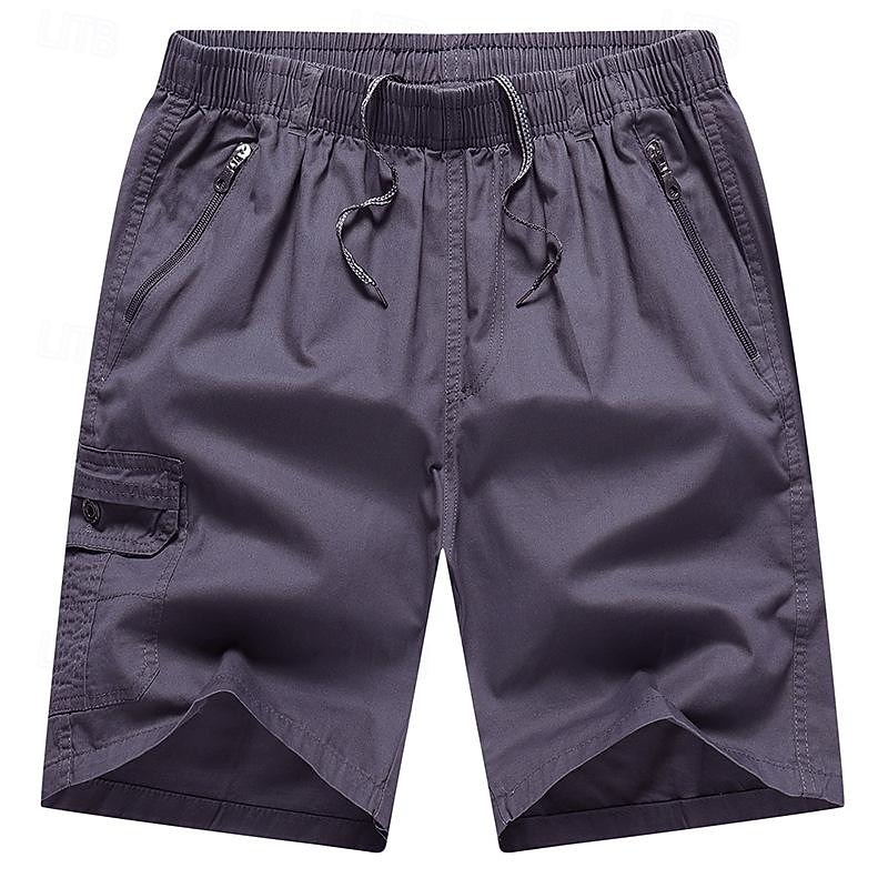 Homens Bermuda Cargo Calção Shorts de trabalho Com Cordão Cintura elástica Bolso multi Tecido Vestível Curto Ao ar livre Diário Para Noite Moda Clássico Preto Amarelo de 2025 por $15.49 –P5
