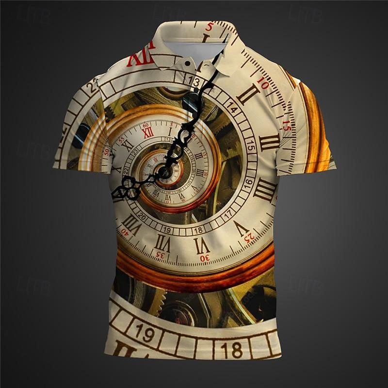 Per uomo Grafico Polo Maglia da golf Manica Corta Magliette polo Camicie con Colletto Casual Abbigliamento da vacanza Abbigliamento da rave Abiti da festa Bottoni Stampa 3D Estate Blu Cachi del 2026 a $23.99 –P1