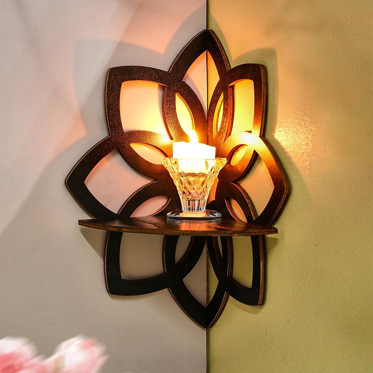 1pc présentoir mural à ongles créatif minimaliste (à l'exclusion des clous) ligne minimaliste huit pétales de fleur en forme de mur pendentif décoratif support d'angle décoratif assemblé à la main en de 2025 ? $16.99 –P5