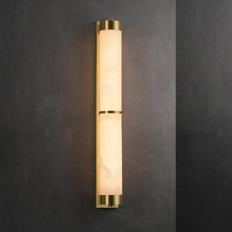 Lampade Da Parete In Marmo Lampada Impermeabile Da 60 Centimetri Tutto In Rame Soggiorno Sfondo Semplice E Moderno Cinese Camera Da Letto Comodino del 2025 a $448.09 –P2