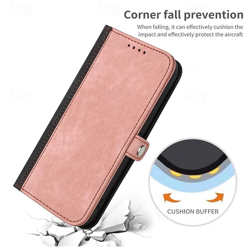 2025年 電話 ケース 用途 iPhone 16 15 14 Pro Max Plus iPhone 13 12 11 Pro Max Mini ウォレットカードケース 磁石バックル リストストラップ付き キックスタンド レトロ風 TPU PUレザー  コレクション – $18.99 –P6