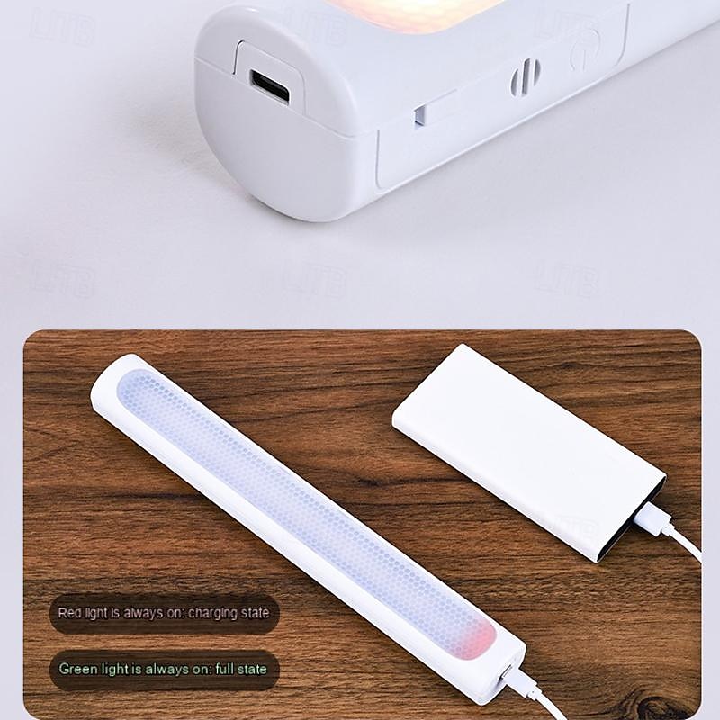led-kastlamp bureaulamp studentenslaapzaal leeslamp studie magnetische led koel licht usb oplaadbaar driekleurig licht touch nachtkastje nachtlampje 2025 - $17.49 –P6