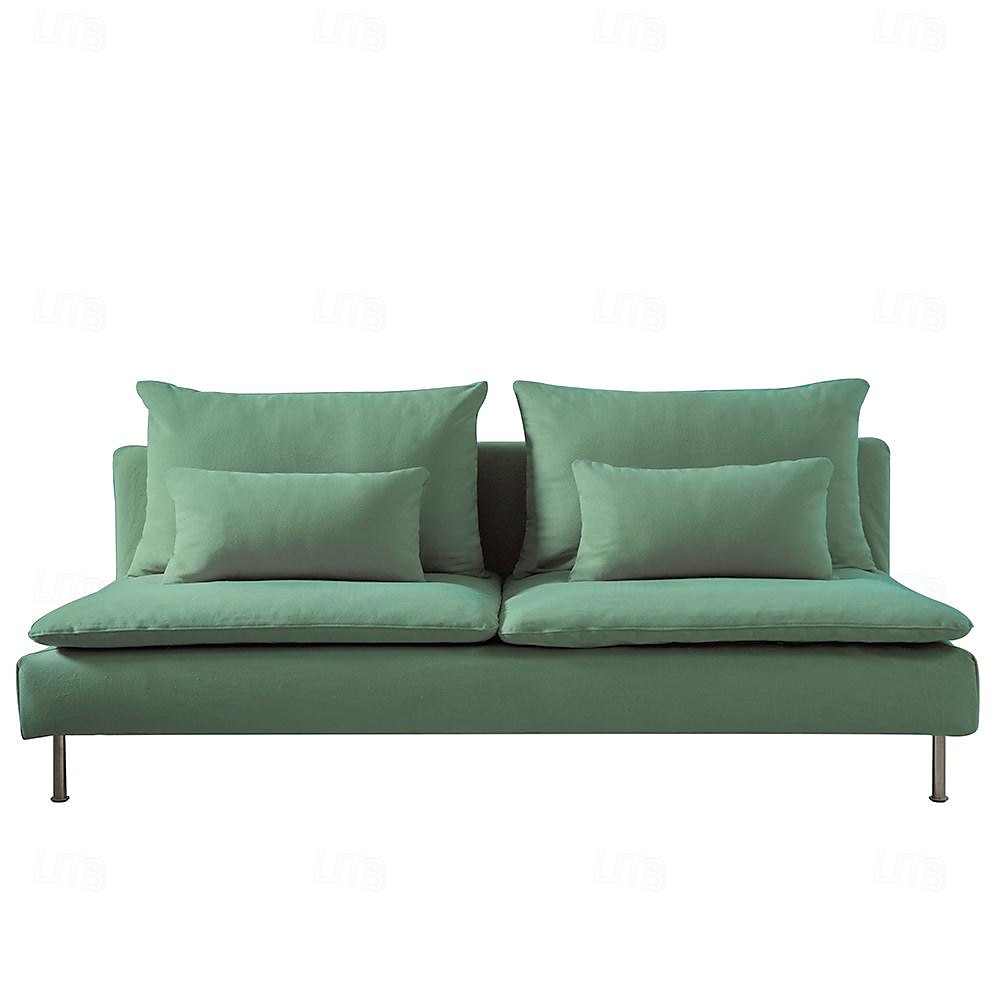 100% Bomull 3-seters Seksjonsdeksel Ensfarget Vatterte Bomullsglidere 8stk Futon Deksel Sett 2025 - $305.59 –P5