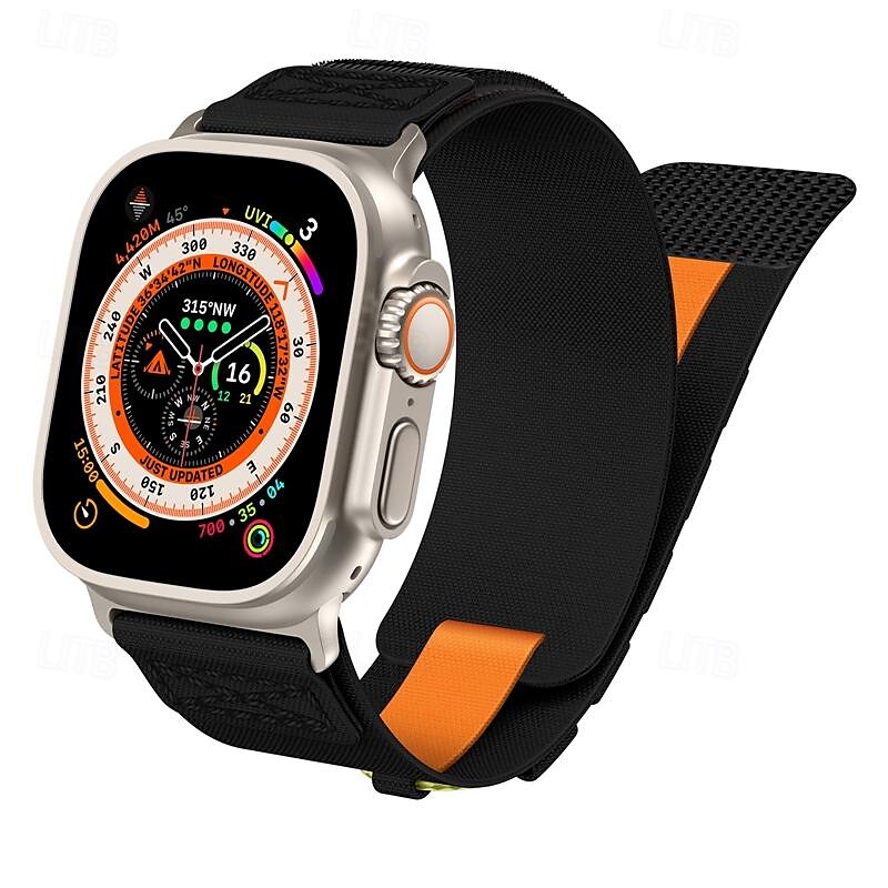 Спортивный ремешок Совместим с Ремешок для часов Apple Watch 38мм 40мм 41мм 42мм 44мм 45мм 49мм Многослойный Эластичный Прочный Нейлон Сменный ремешок для часов для iwatch Ultra 2 Series 9 8 7 SE 6 5 2025 - $27.99 –P3