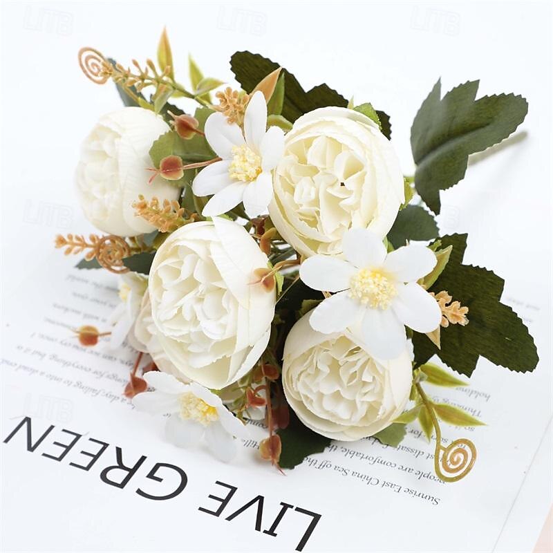 2 pezzi simulati di rosa artificiale palla crisantemo decorazione della casa ornamenti di fiori artificiali oggetti di scena di nozze fiori artificiali del 2025 a $15.99 –P8