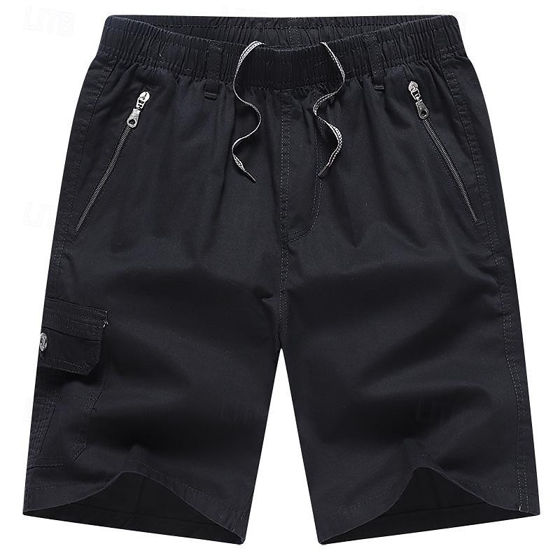 Homens Bermuda Cargo Calção Shorts de trabalho Com Cordão Cintura elástica Bolso multi Tecido Vestível Curto Ao ar livre Diário Para Noite Moda Clássico Preto Amarelo de 2025 por $15.49 –P4