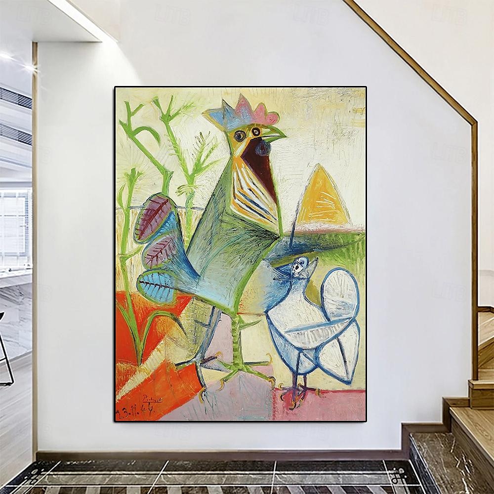 Ölgemälde von Pablo Picasso, handgefertigt, der Hahn der Befreiung, Gemälde, handgefertigt, Gemälde von Pablo Picasso, Wandkunst, Bild für Wohnzimmer, Dekoration, Kunstwerk, modern 2025 - $95.99 -P5