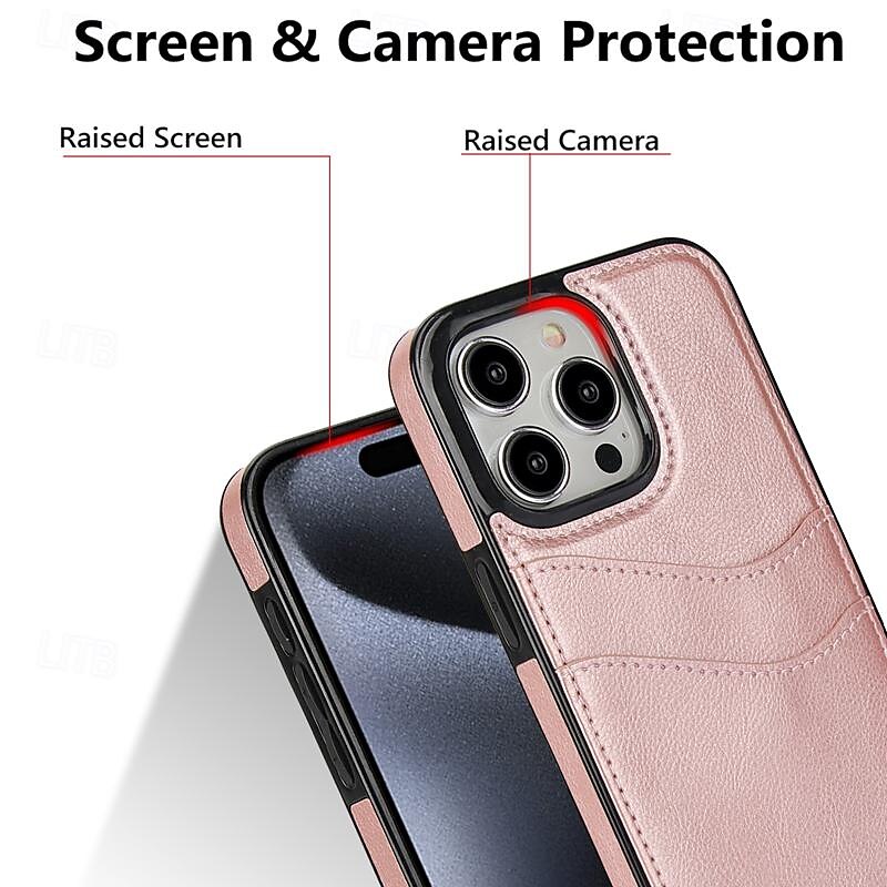 телефон Кейс для Назначение айфон 16 iPhone 15 Pro Max iPhone 14 13 12 11 Pro Max Mini SE X XR XS Max 8 7 Plus Кейс на заднюю панель Ультратонкий Не желтеет Разъем для карты Ретро ТПУ Кожа PU 2025 - $17.99 –P11