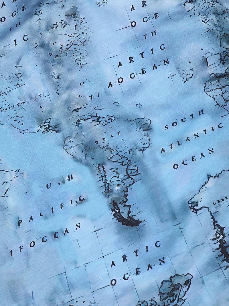 Men's T Shirt Graphic World Map Stand Collar Clothing Apparel 3D Print Daily Sports Going out Short Sleeve Lace up Print Vintage Fashion Designer Stylish 2025 - $21.99 –P2