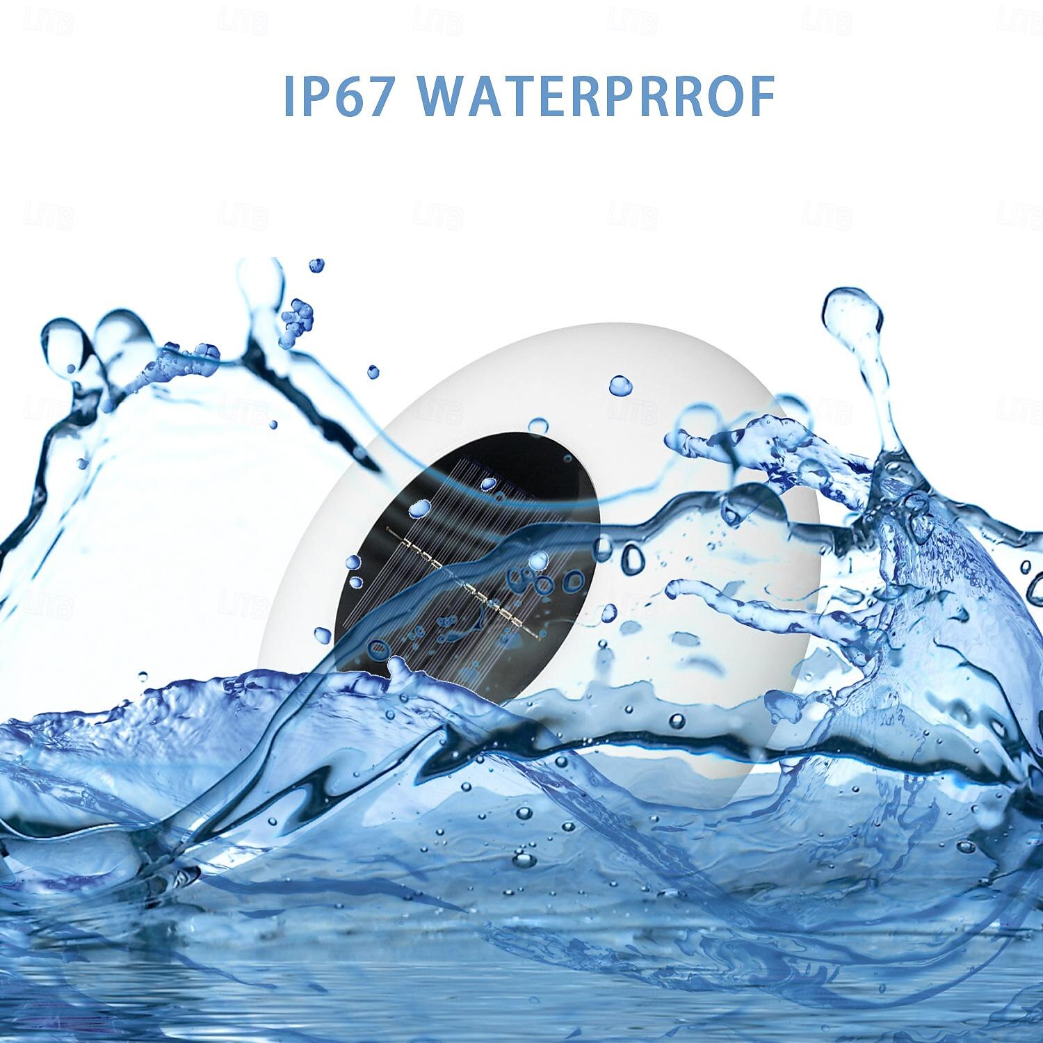 Solar Floating Pool Light with Remote Control, Submersiable LED Pool Light 16 RGB Color Changing Waterproof Outdoor Garden Lawn Pond Pool Party Decorative Light 1PC 2025 - $53.99 –P4