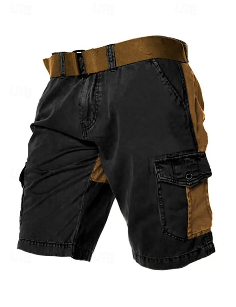Per uomo Pantaloncini modello cargo Pantaloncini Collage Multi tasca Color Block Indossabile Breve Informale Giornaliero Per eventi Di tendenza Classico Nero Verde del 2025 a $26.99 –P10