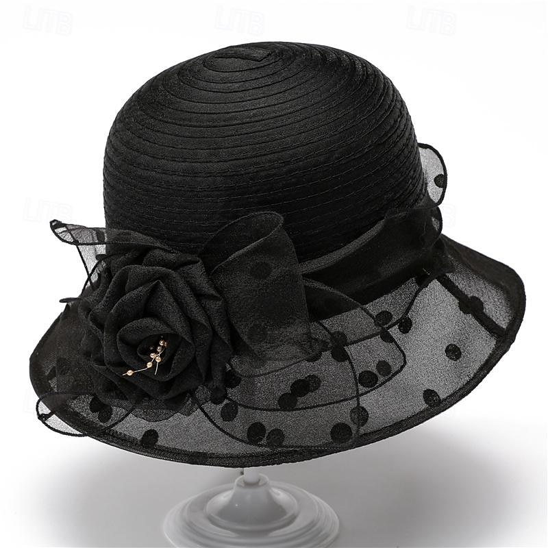 Elegáns Retró Rockabilly Halászsapka Elragadó ember Szalma napkalap Pöttyös Pöttyös Jelmez Női Tengerpart Parti Alkalmi / Napi Felnőttek Kalap 2026 - $20.99 –P4