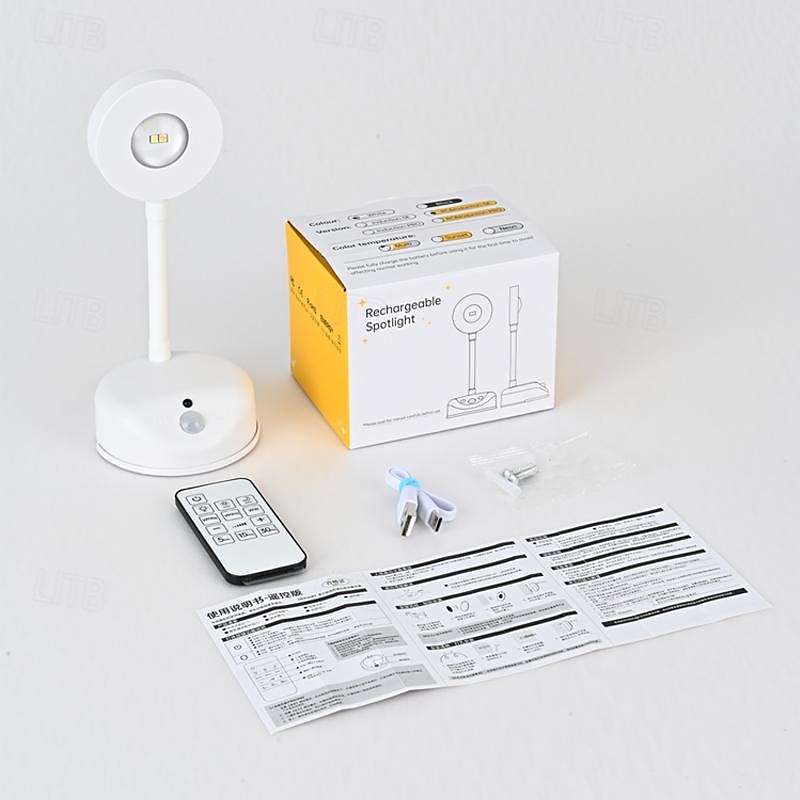 2025年 ワイヤレス LED スポットライト キャビネットライト ピクチャーライト リモコン付き LED 壁取り付け用燭台 モーションセンサー デコ ナイトライト 3色調光 サンセット アンビエント ウォールランプ ディスプレイランプ コレクション – $23.99 –P10