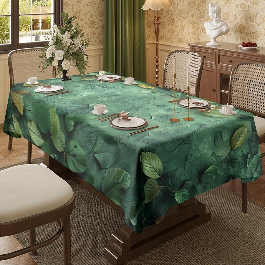 Mantel rectangular con estampado de hidromasaje, mantel rectangular impermeable para cocina y comedor 2025 - $12.99 –P9
