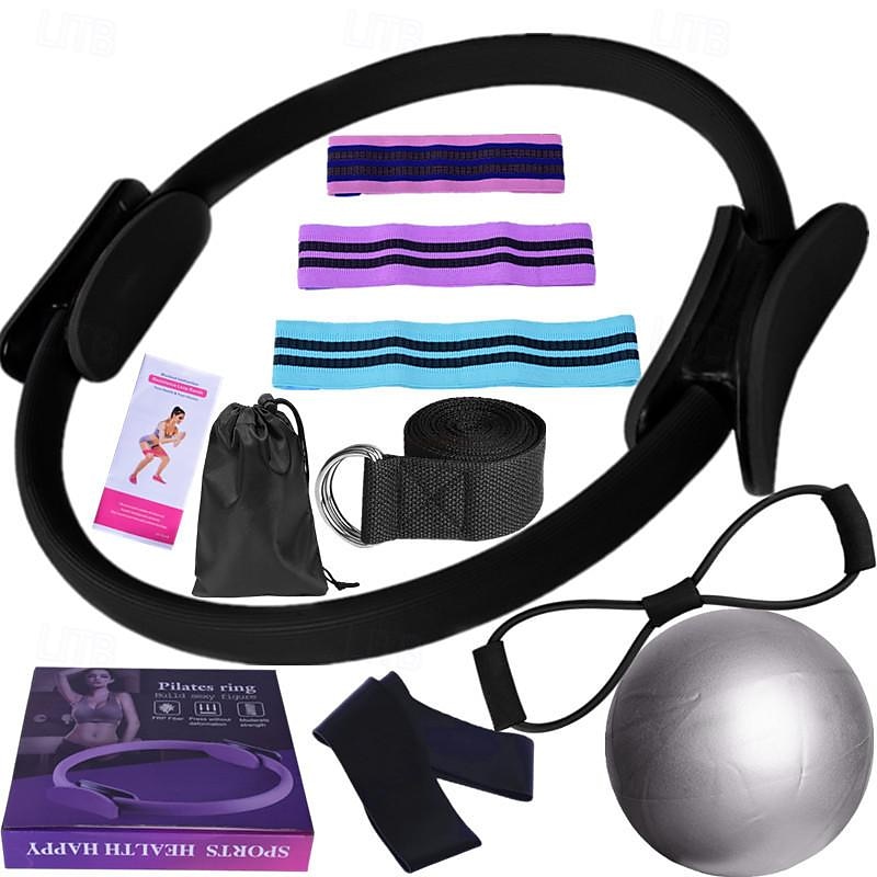 yoga fitness elleve deler sett med bånd lateks silke hip ring lateks elastisk ring yoga ball stretching band pilates 2025 - $49.94 –P5
