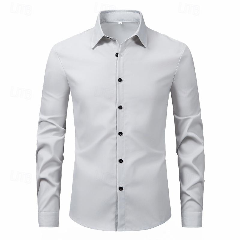 Herren Hemd Sommerhemd Freizeithemd Strandhemd Knopfhemd Schwarz Weiß Rosa Wein Marineblau Langarm Einfach Revers Urlaub Hawaiianisch Button-Down Bekleidung Polyester Mode Lässig Bequem 2025 - $19.99 –P11