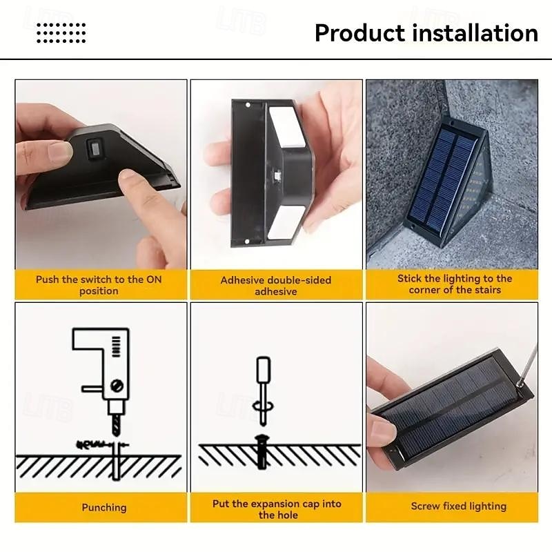 Outdoor Motion Solar LED Step Light Garden Waterproof Deck Light Steps Stair Patio Yard Park Walkway Lighting Landscape Decor Light 2/4/8PCS 2026 - $26.99 –P12
