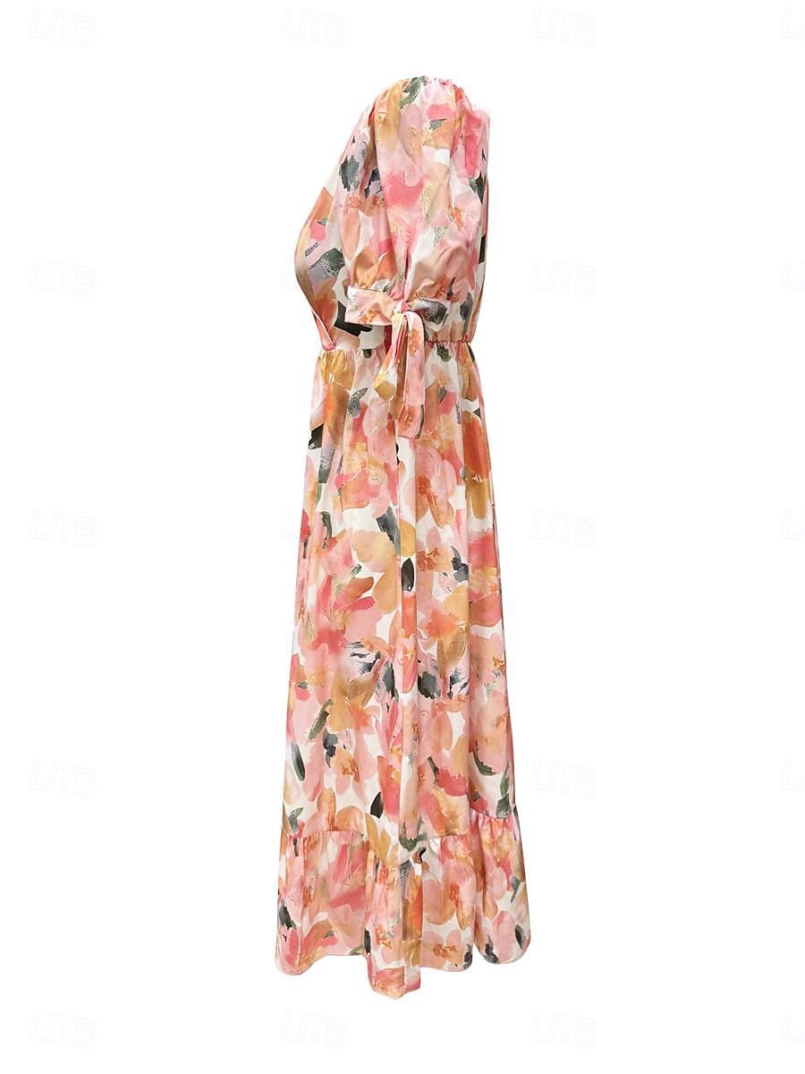 rochie casual dama imprimeu floral rochie midi cu decolteu in V vacanta jumatate maneca vara 2025 - $39.99 -P8