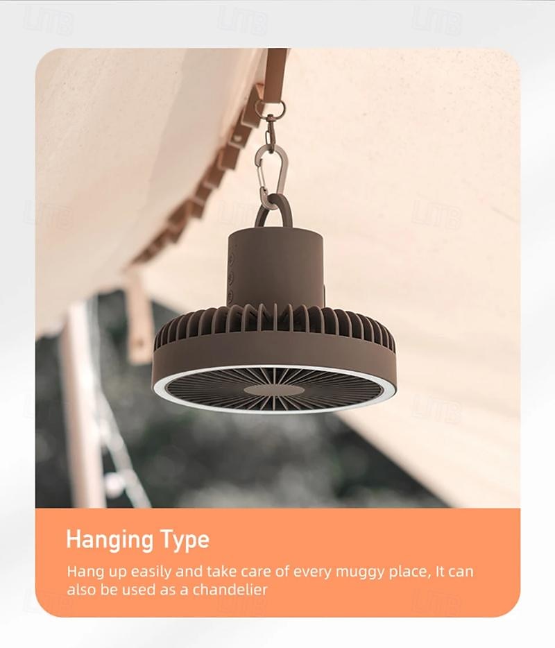 Portable Camping Fan – Rechargeable Battery Operated USB Fan with LED Light and Hook for Tent, Outdoor, Emergency Use 2025 - $48.99 –P4
