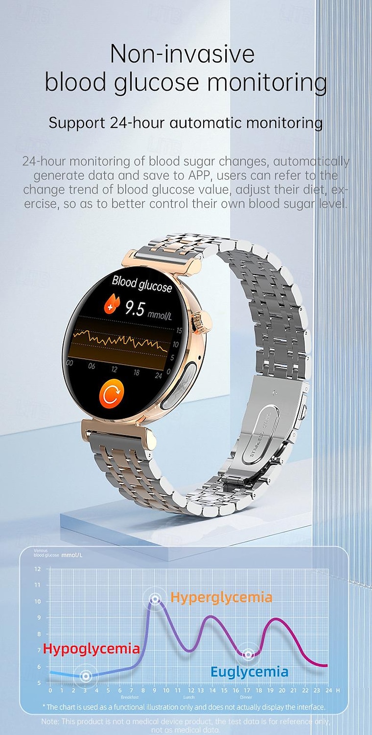dames amoled smartwatch: 1,28” display met ecg, ppg & uitgebreide gezondheidsmonitoring 2025 - $75.99 –P9