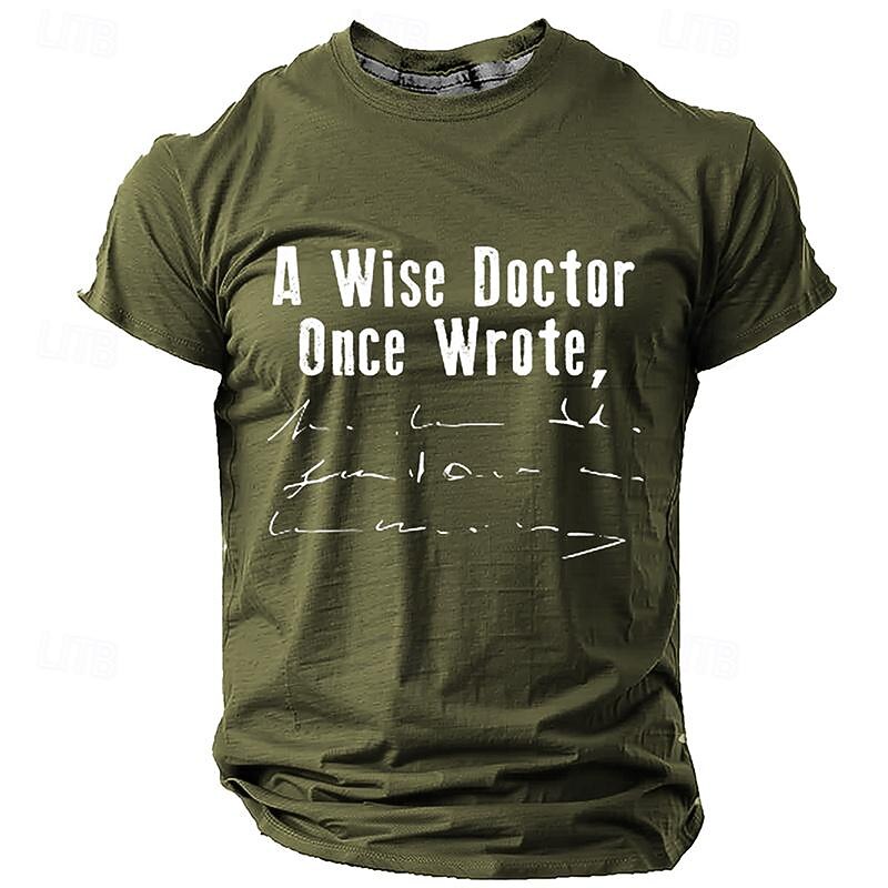 Herren Grafik Buchstabe T Shirt Kurzarm T-Shirt 3D-Druck Rundhalsausschnitt Hemd Täglich Designer Retro Vintage Sport im Freien Ferien Ausgehen Schwarz Armeegrün Dunkelblau Frühling & Sommer 2025 - $15.99 –P3