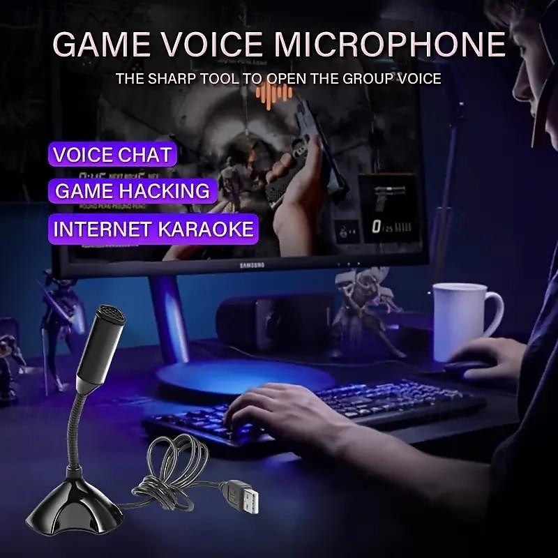 USB Microphone Computer Laptop Voice Mini KTV Speech Microphone USB Interface Plug And Play Driver-Free Suitable For Mac Book Windows 2025 - $16.99 –P4