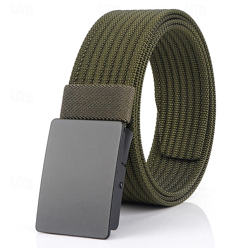 Men's Nylon Belt Waist Belt Black 1# Black Nylon Alloy Durable Adjustable Plain Outdoor Daily 2025 - $12.99 –P5