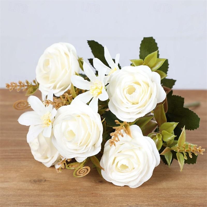 2 pezzi simulati di rosa artificiale palla crisantemo decorazione della casa ornamenti di fiori artificiali oggetti di scena di nozze fiori artificiali del 2025 a $15.99 –P14