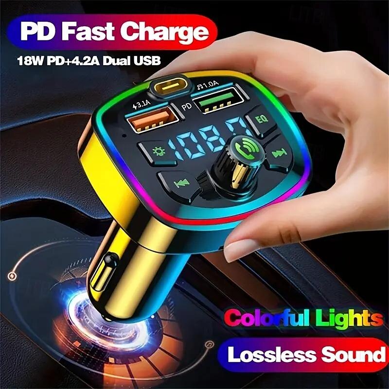 Car Bluetooth MP3 Player Speakerphone Voice Broadcast PD Quick Charge USB Flash Drive 2025 - $15.99 –P1