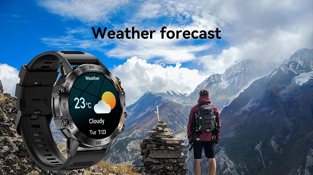 K52 Smart Watch Men 1.39inch IPS Screen Bluetooth Call Custom Dial Heart Rate Health Monitoring Outdoor Sport Smartwatch 2025 - $67.99 –P12