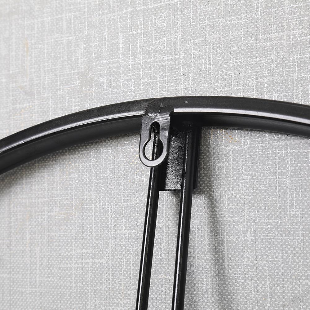 Reloj de pared artístico grande y moderno, reloj de pared grande, decoración artística, relojes de pared, decoración de oficina, minimalista, metal negro para cocina, dormitorio, negro, 60cm 2025 - $116.99 –P11