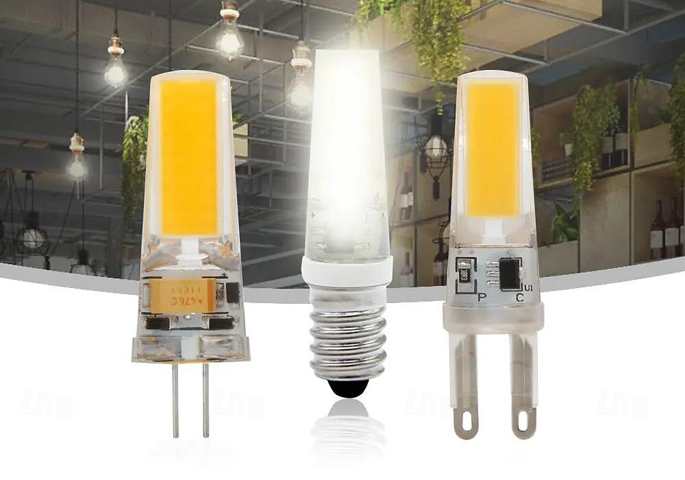 Ampoule led cob g4 g9 e14 220-240v, éclairage de remplacement, projecteur halogène 50w, lampe de lustre, 10 pièces de 2025 ? $33.99 –P1
