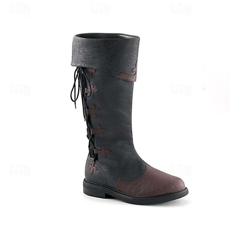 scarpe rinascimentali medievali vintage retrò pirata cavaliere ritter scarpe da uomo unisex per eventi / feste in maschera stivali medievali fantasia del 2026 a $96.99 –P3
