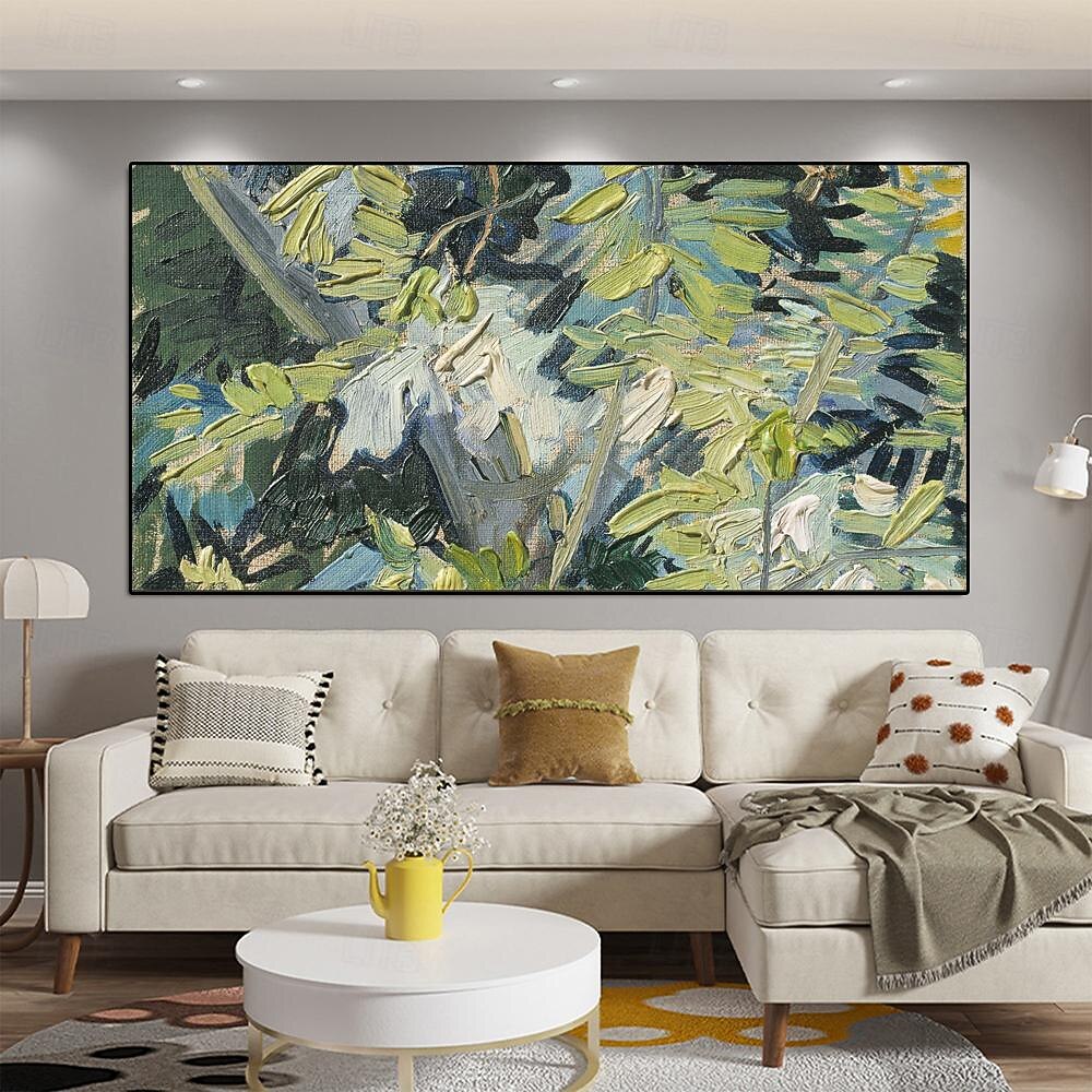 Hand painted Green Forest Painting On Canvas 3D Abstract Textured ...