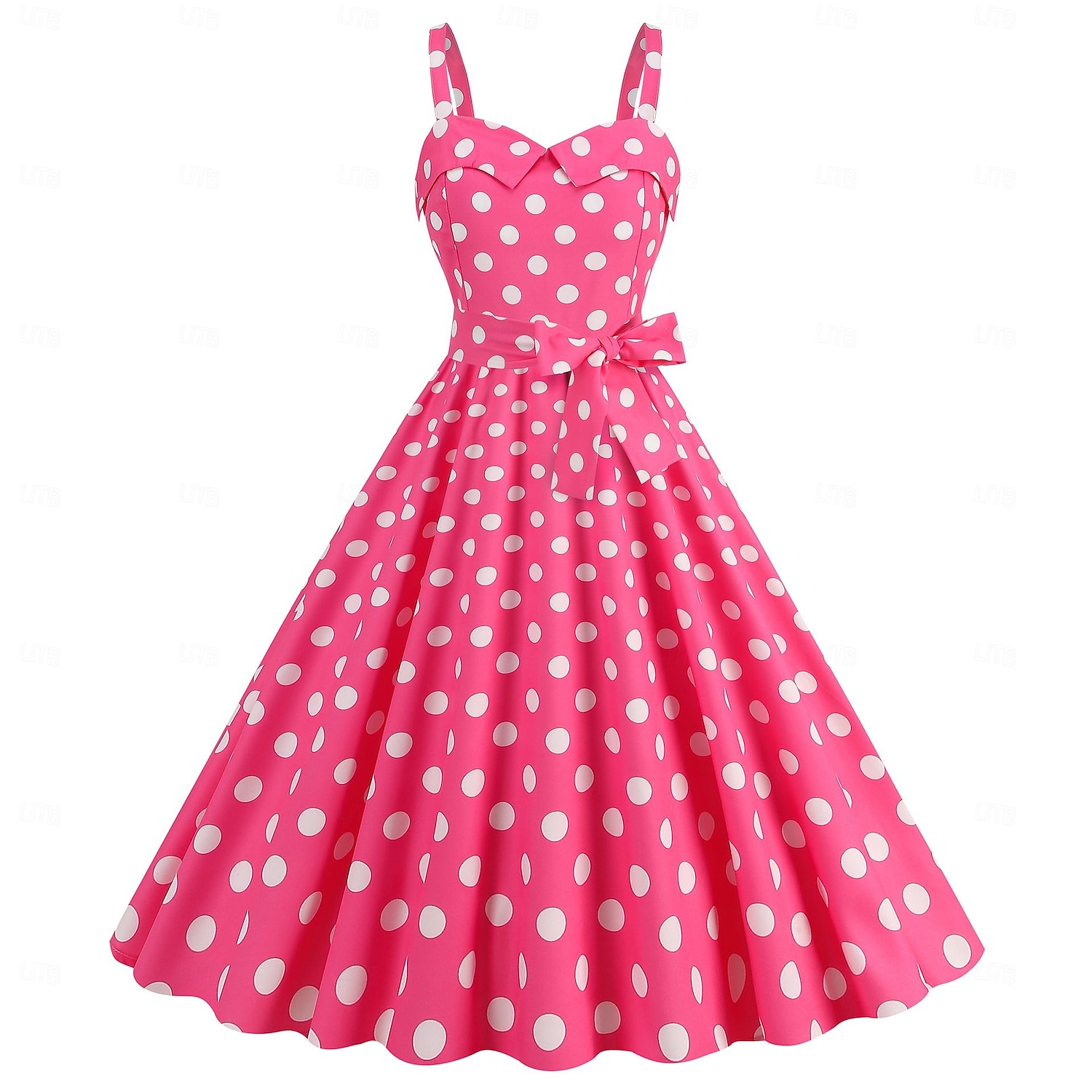 Retrò Vintage Anni 1950 Rockabilly Vestito Abito Swing Pois Per donna Carnevale Mascherata Abbigliamento quotidiano Adulti Vestito Abiti per il ritorno del 2025 a $24.99 –P12