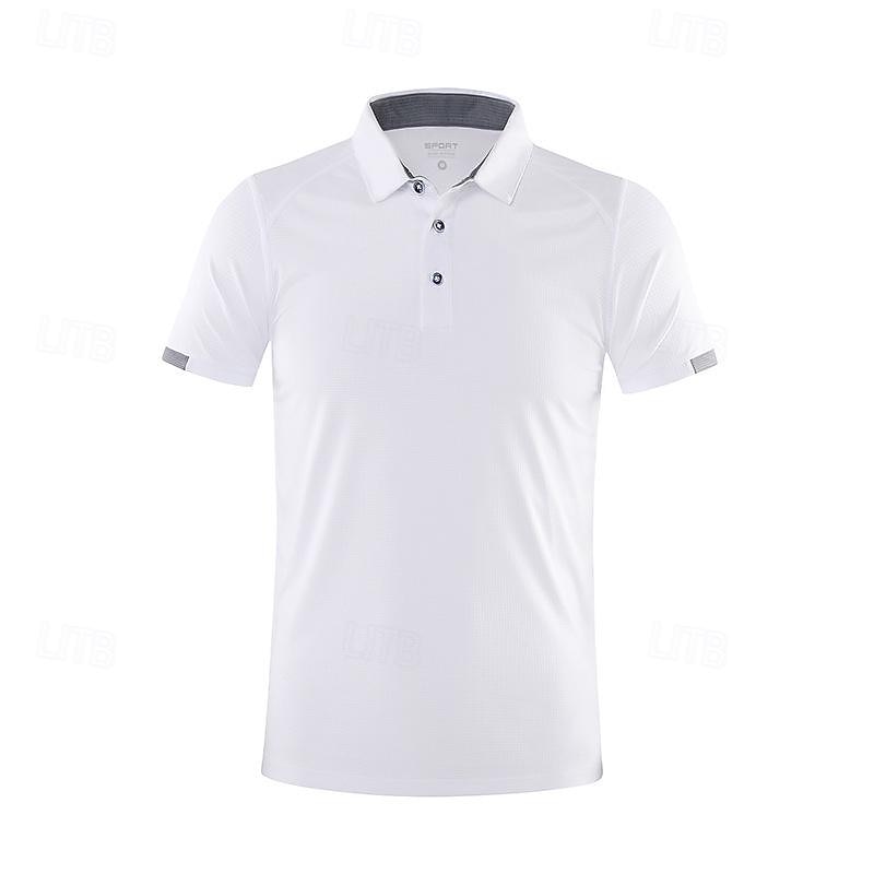 Férfi Golfing golf póló Munka Hétköznapi Hajtóka Rövid ujjú Alap Modern Sima Gomb Tavaszi nyár Normál Fekete Fehér Piros Sötétkék Medence Narancssárga Golfing 2025 - $12.99 –P2