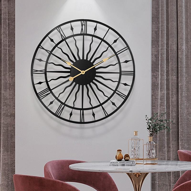 pyöreä ontto seinäkello luova hiljainen ei-nakittava seinäkello paristokäyttöinen metallinen koristekello olohuoneeseen makuuhuone keittiö toimisto 60 cm 2026 - $129.99 –P1