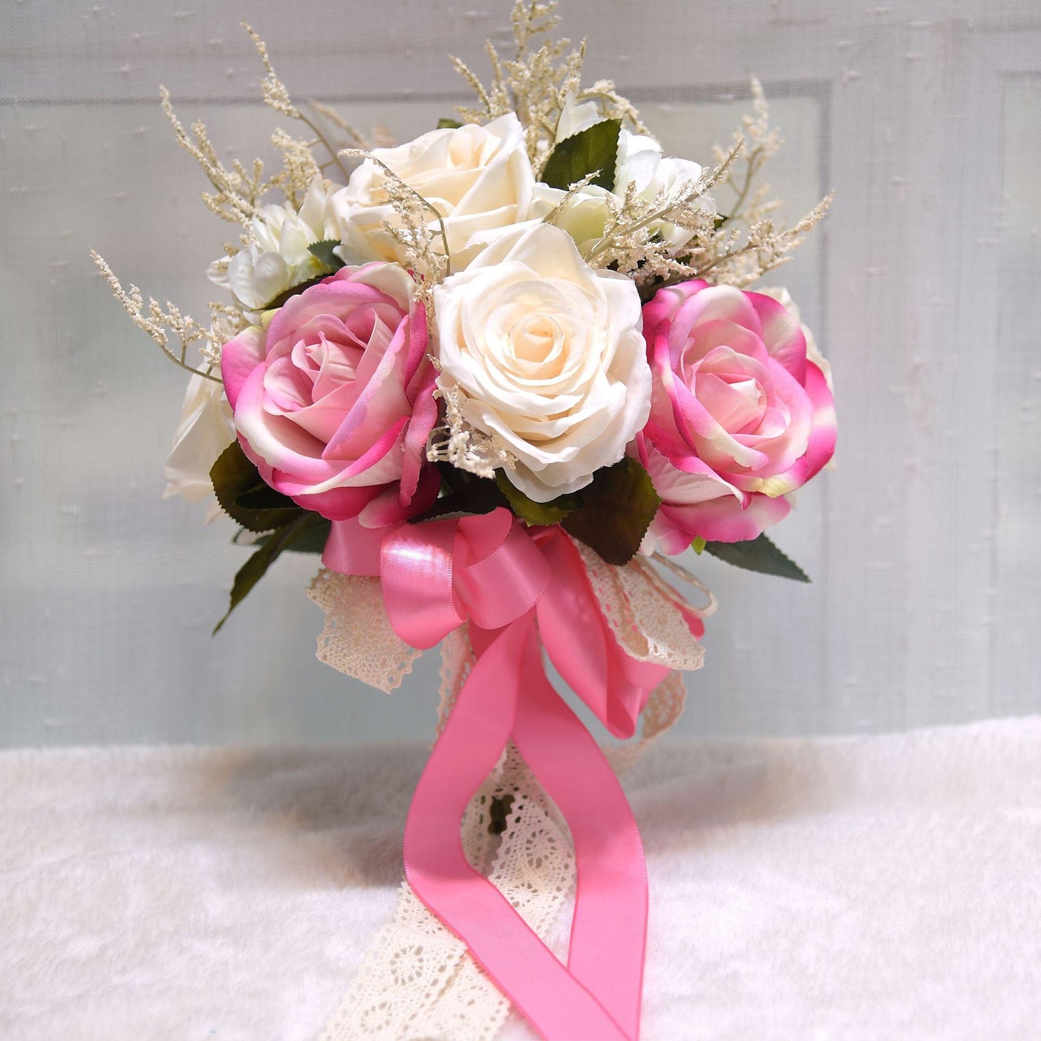 Ange éternel 958, tissu en soie rétro frais pour l'extérieur, fleurs à main, fournitures de mariage pour les mariés de 2025 ? $46.99 –P4