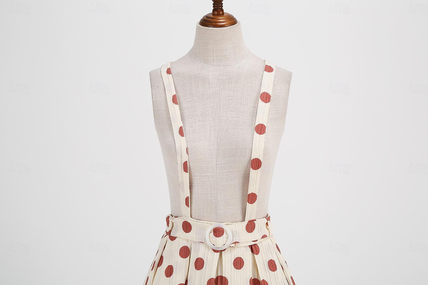 Retró 1950-es Rockabilly Szoknya Swing ruha Flare ruha Pöttyös Női Mindszentek napja Álarcos mulatság Hétköznapi Lánybúcsú Felnőttek Szoknya Hazatérő ruhák 2025 - $29.99 –P11