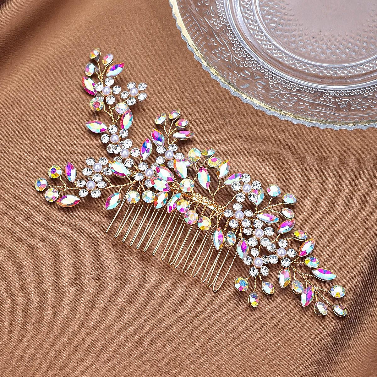 Pettini per capelli Copricapo Strass Lega Matrimonio cocktail Retrò Matrimonio Con Dettagli con cristalli A fantasia Copricapo Copricapo del 2026 a $30.99 –P3